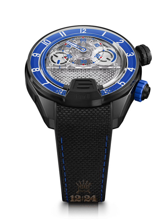 HYT H4 Watch 512-TD-67-BF-RN 51 mm Titanium DLC coating Case