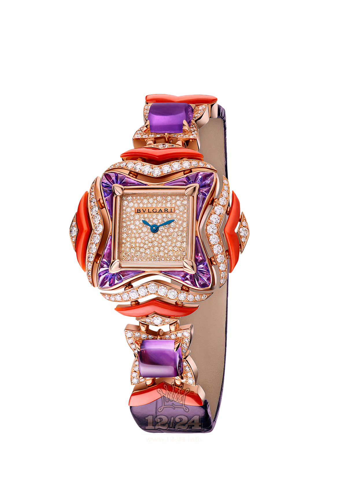 Bvlgari Jewelry watches Watch 102453 MUP37D2GD1ACL 37 mm Pink gold Case Silver Dial