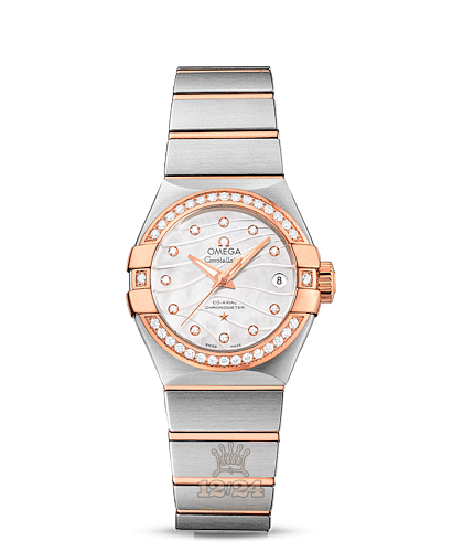 Omega Constellation Watch 123.25.27.20.55.005 27 mm Steel / Pink gold Case White Dial