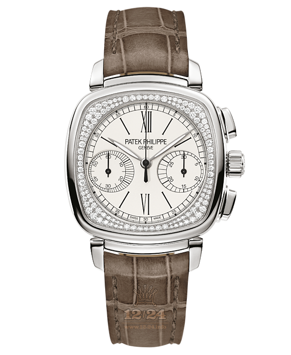Patek Philippe Complications Watch 7071G-001 35 mm White gold Case White Silver Dial