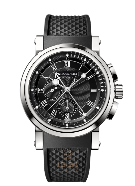 Breguet Marine Watch 5823PT/H2/5ZU 42 mm Platinum Case Black Dial