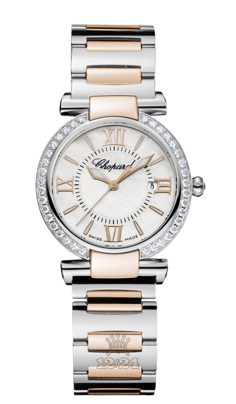 Chopard Imperiale Watch 388541-6004 28 mm Steel / Pink gold Case White Dial