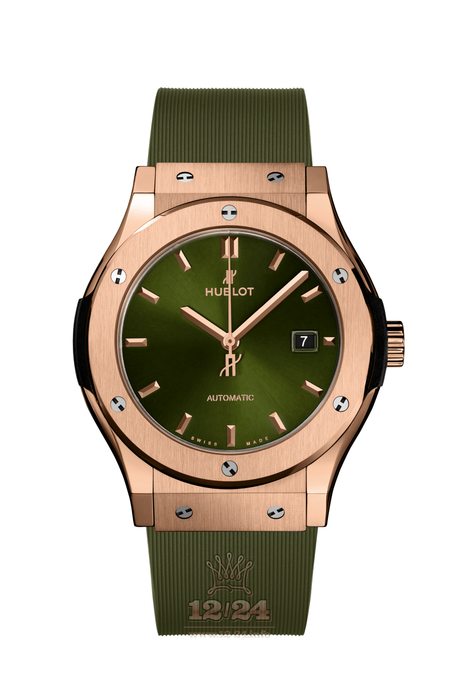 Hublot Classic Fusion Watch 542.OX.8980.RX 42 mm Pink gold Case Green Dial