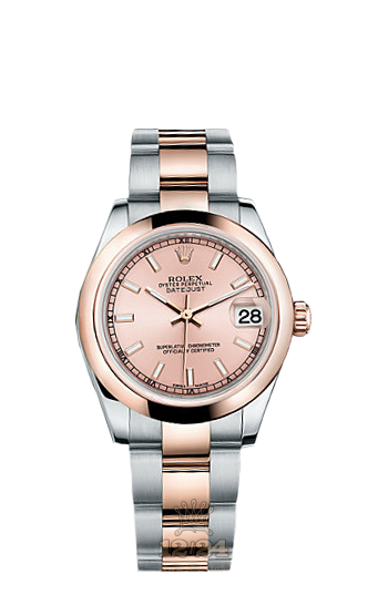 Rolex Datejust Watch 178241-0001 31 mm Steel / Pink gold Case Pink Dial