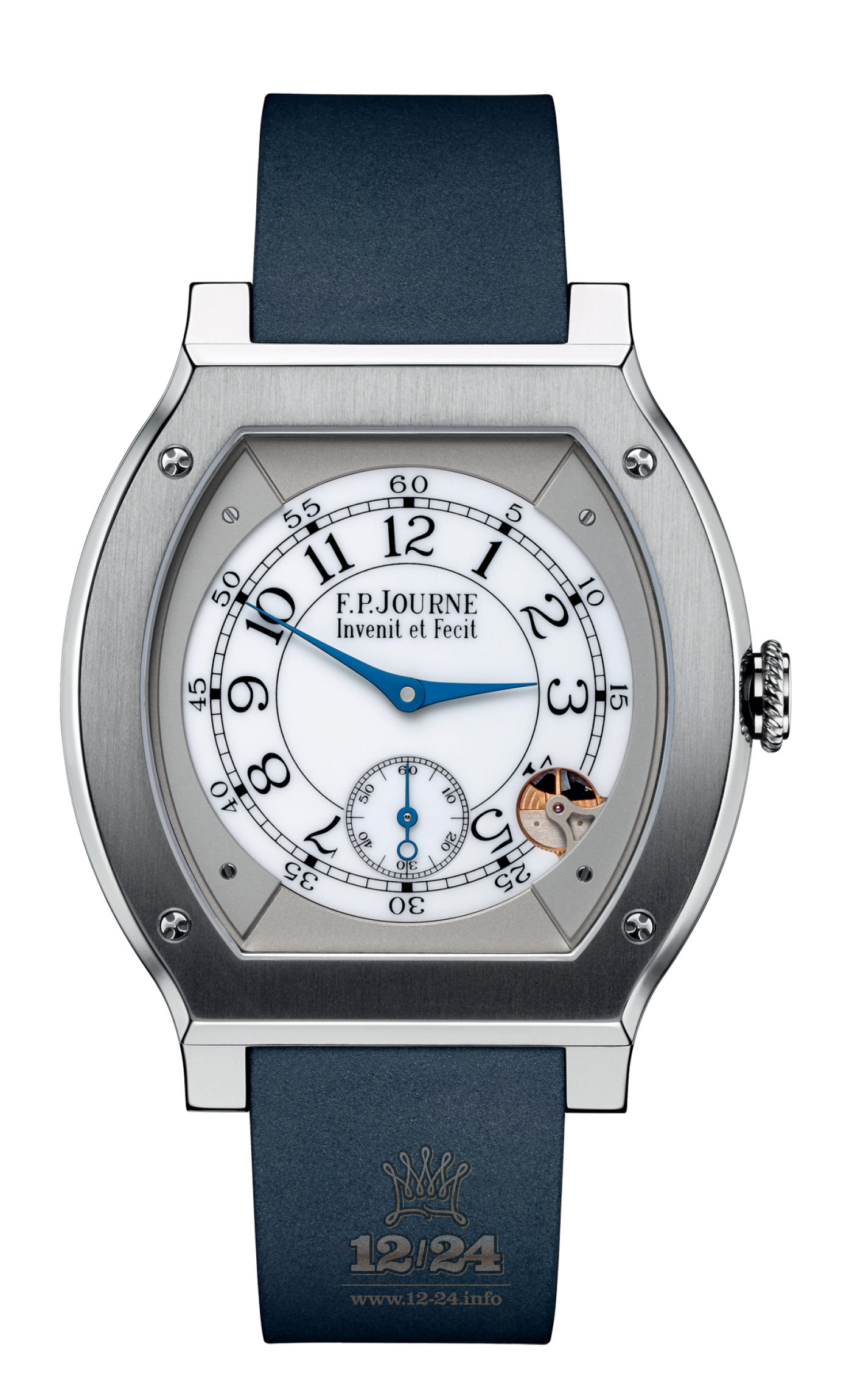 F.P.Journe Elegante Watch FPJ-Co-Elegante-BleuFonce48mm-TtRub 48 mm Titanium Case White Dial