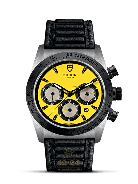 Tudor Fastrider Chrono Watch M42010N-0002 42 mm Stainless steel Ceramics Case Yellow Dial