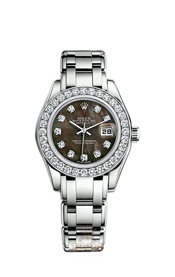 Rolex Pearlmaster Watch 80299-0050 29 mm White gold Case Black Dial