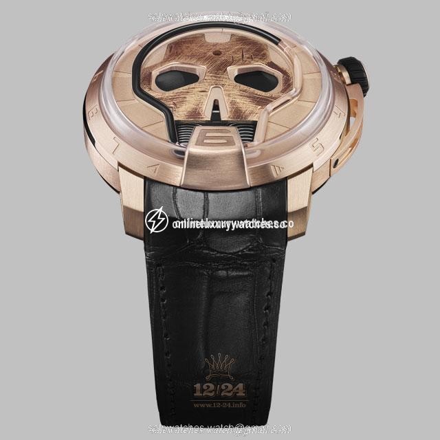 HYT SKULL Watch S48-PG-57-NF-RF 49 mm Pink gold Case
