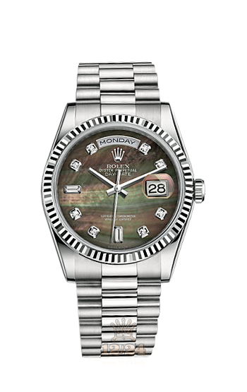 Rolex Day-Date Watch 118239-0076 36 mm White gold Case Black Dial