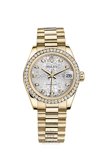 Rolex Datejust Watch 178288-0028 31 mm Yellow gold Case Silver Dial