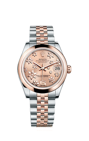 Rolex Datejust Watch 178241-0069 31 mm Steel / Pink gold Case Pink Dial