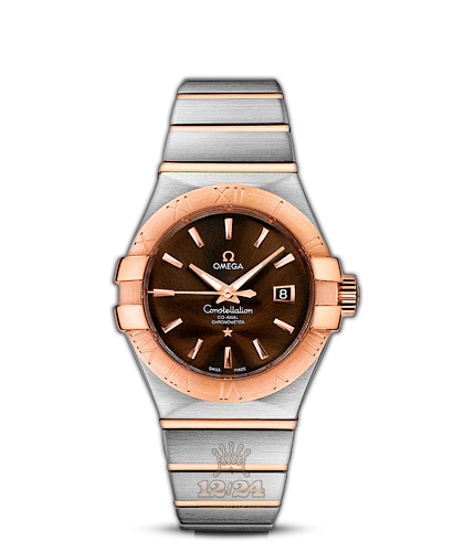 Omega Constellation Watch 123.20.31.20.13.001 31 mm Steel / Pink gold Case Brown (chocolate) Dial