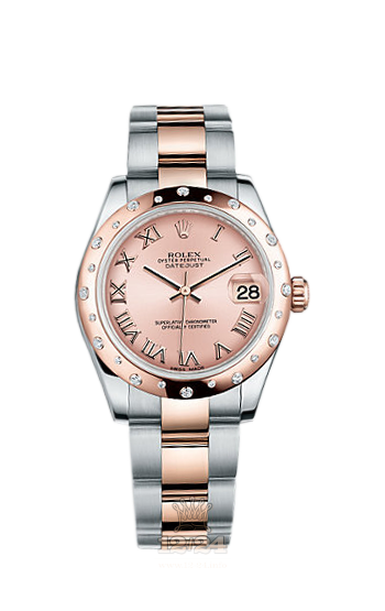 Rolex Lady-Datejust Watch 178341-0016 31 mm Steel / Pink gold Case Pink Dial
