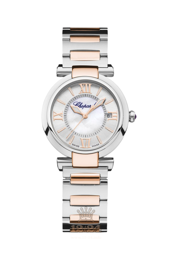 Chopard Imperiale Watch 388563-6002 29 mm Steel / Pink gold Case White Silver Dial