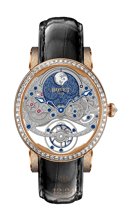Bovet Dimier Watch R90001-SD1C234 41 mm Pink gold Case Silver Dark blue Dial