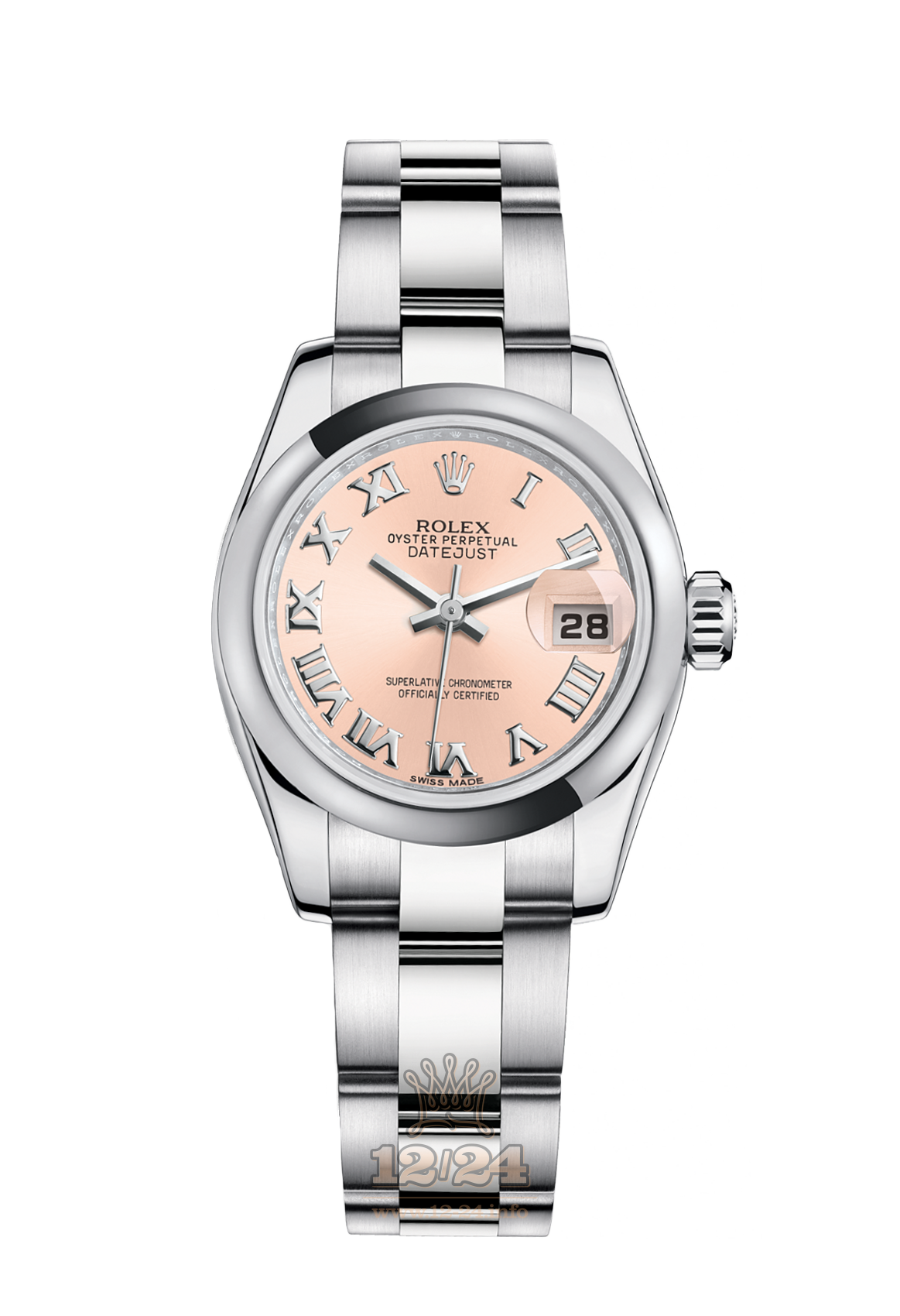 Rolex Lady-Datejust Watch 179160-0034 26 mm Stainless steel Case Pink Dial
