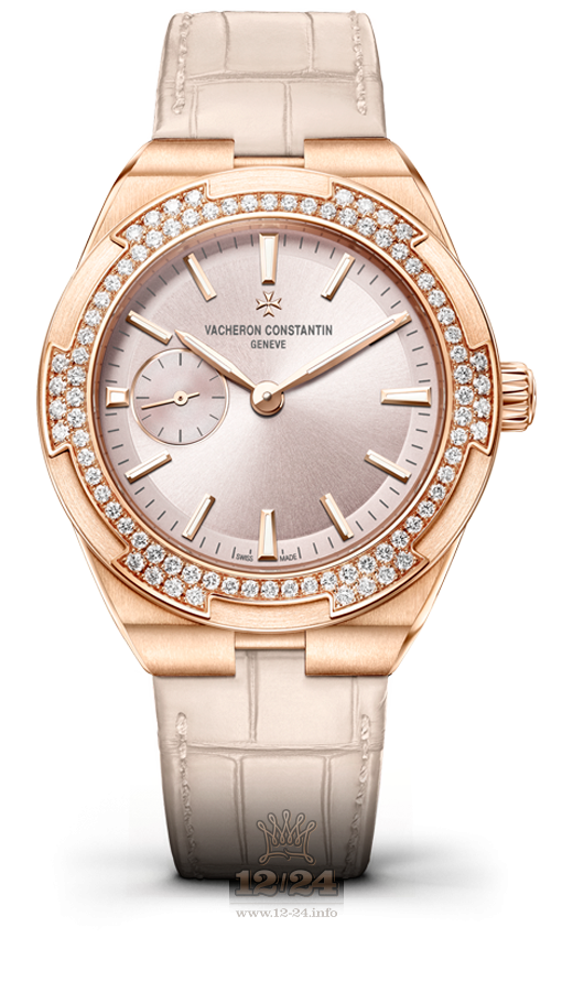Vacheron Constantin Overseas Watch 2305V/000R-B077 37 mm Pink gold Case Silver Pink Dial