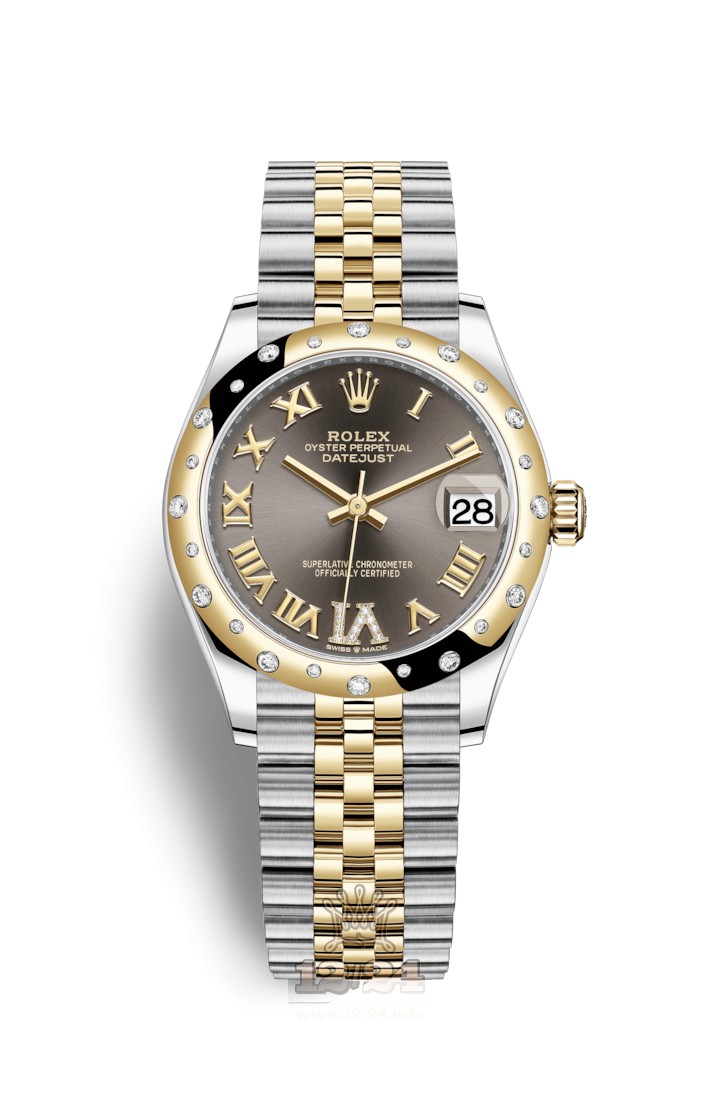 Rolex Datejust Watch 278343rbr-0018 31 mm Stainless steel Yellow gold Case Gray Dial