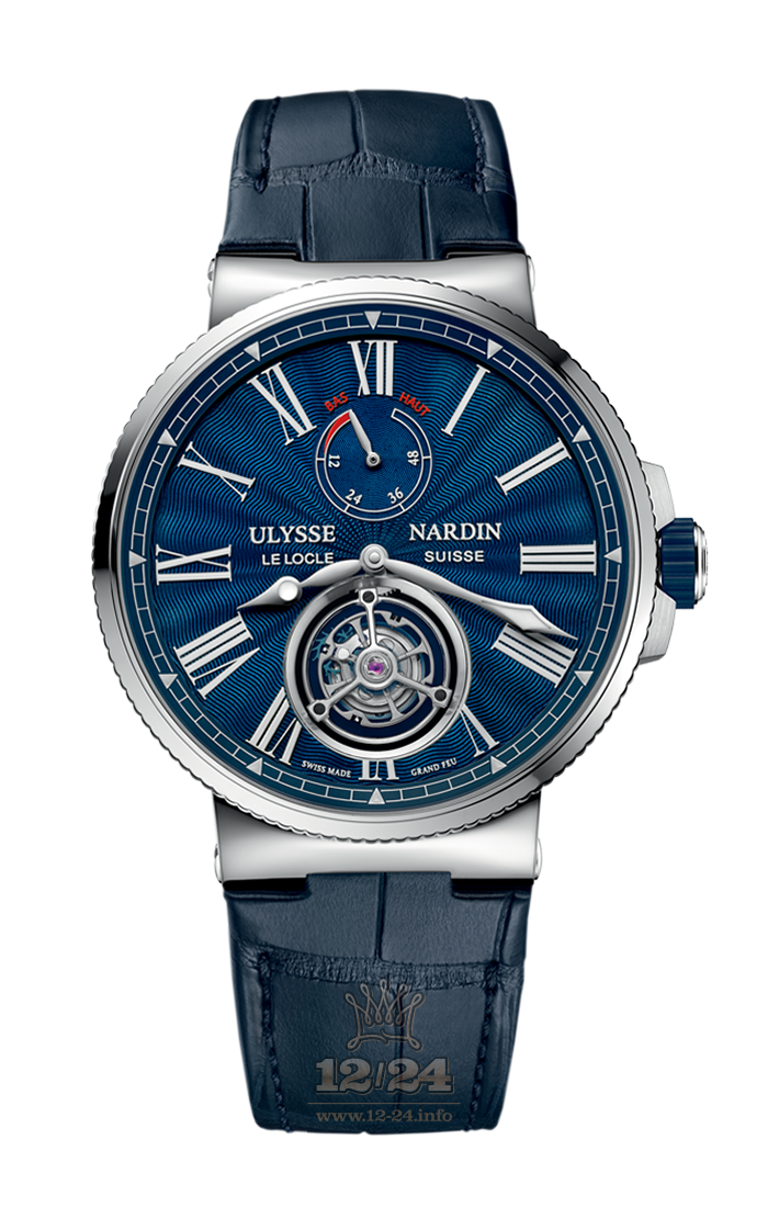 Ulysse Nardin Marine Watch 1283-181/E3 43 mm Stainless steel Case Dark blue Dial