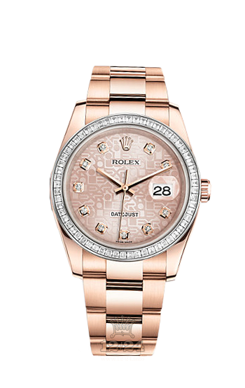 Rolex Datejust Watch 116285bbr-0011 36 mm Pink gold Case Pink Dial