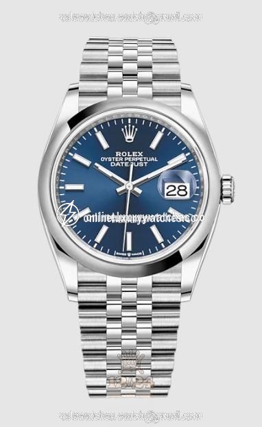 Rolex Datejust Watch 126200-0005 36 mm Stainless steel Case Dark blue Dial