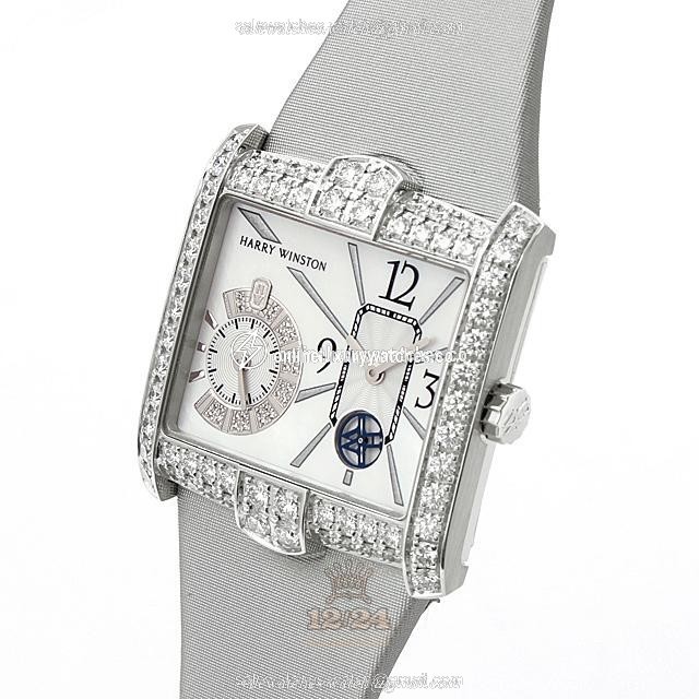 Harry Winston The Avenue Collection Watch 350/LQTZWL.MD/D3.1 37 mm White gold Case Silver Dial