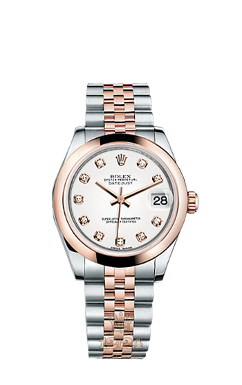 Rolex Datejust Watch 178241-0048 31 mm Steel / Pink gold Case White Dial