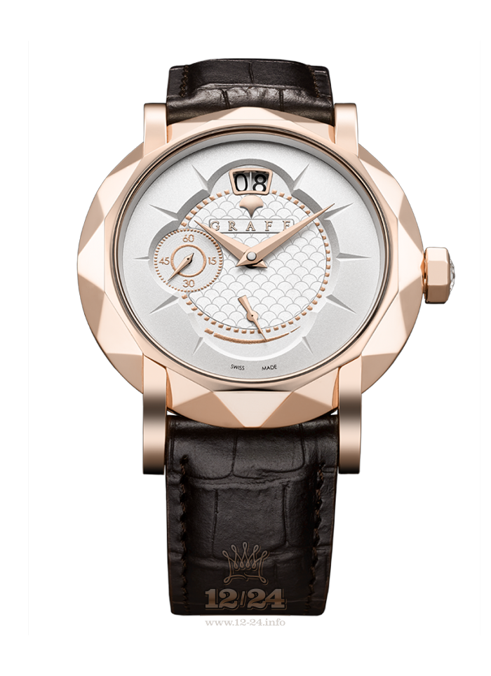 Graff GraffStar Watch GS45PGW3 45 mm Pink gold Case White Dial