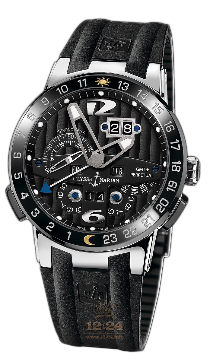 Ulysse Nardin Executive Watch 320-00-3 43 mm White gold Case Black Dial