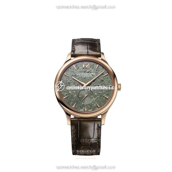 Chopard L.U.C Watch 161948-5002 40 mm Pink gold Case Green Dial