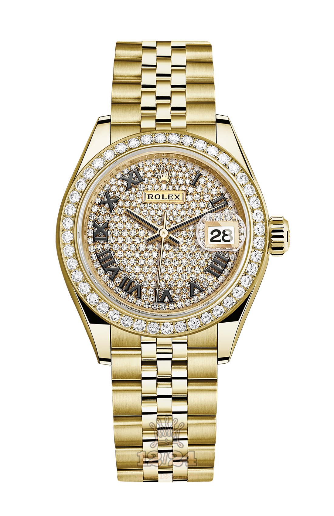 Rolex Datejust Watch 279138rbr-0030 28 mm Yellow gold Case Silver Golden Dial