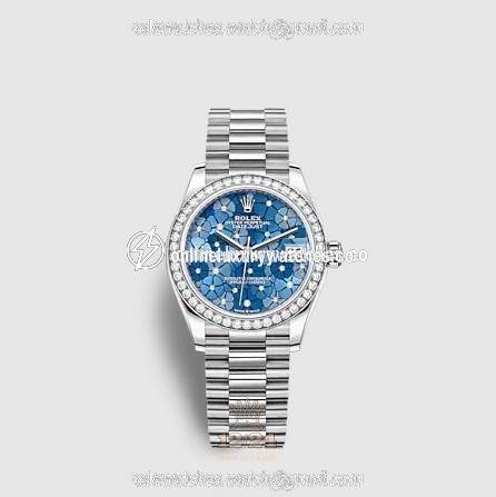 Rolex Datejust Watch 278289rbr-0025 31 mm White gold Case Blue Dark blue Painted Dial