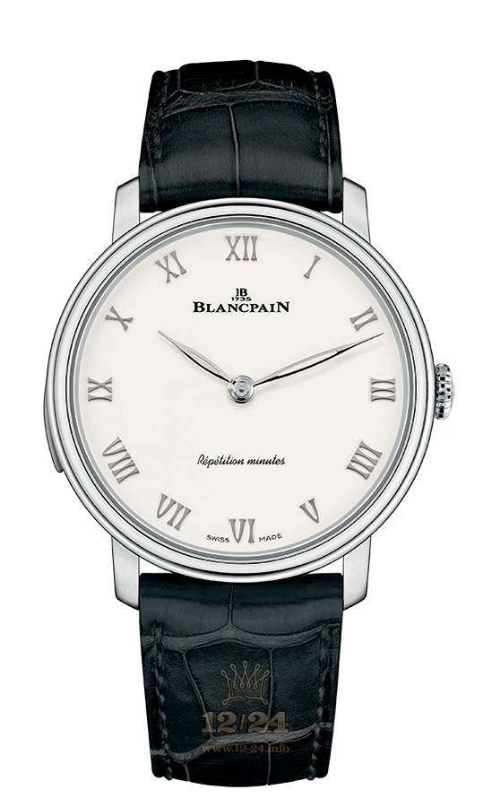 Blancpain Villeret Watch 6632-1542-55B 40 mm White gold Case White Dial