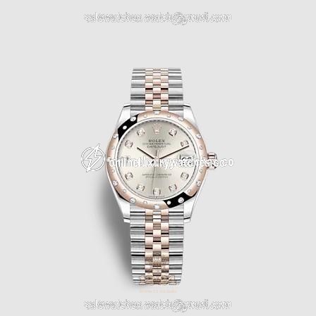 Rolex Datejust Watch 278341rbr-0016 31 mm Stainless steel Pink gold Case Silver Dial