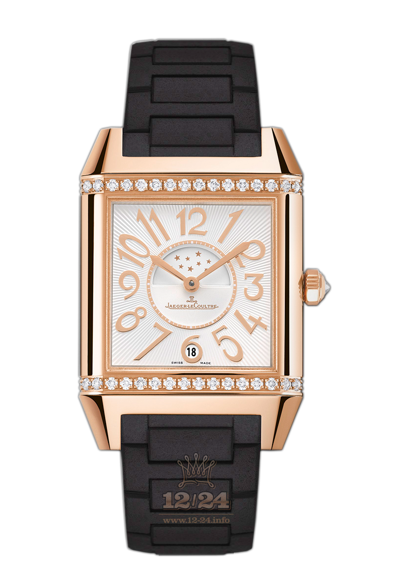 Jaeger-LeCoultre Reverso Squadra Watch 7052720 42 mm Pink gold Case White Silver Dial