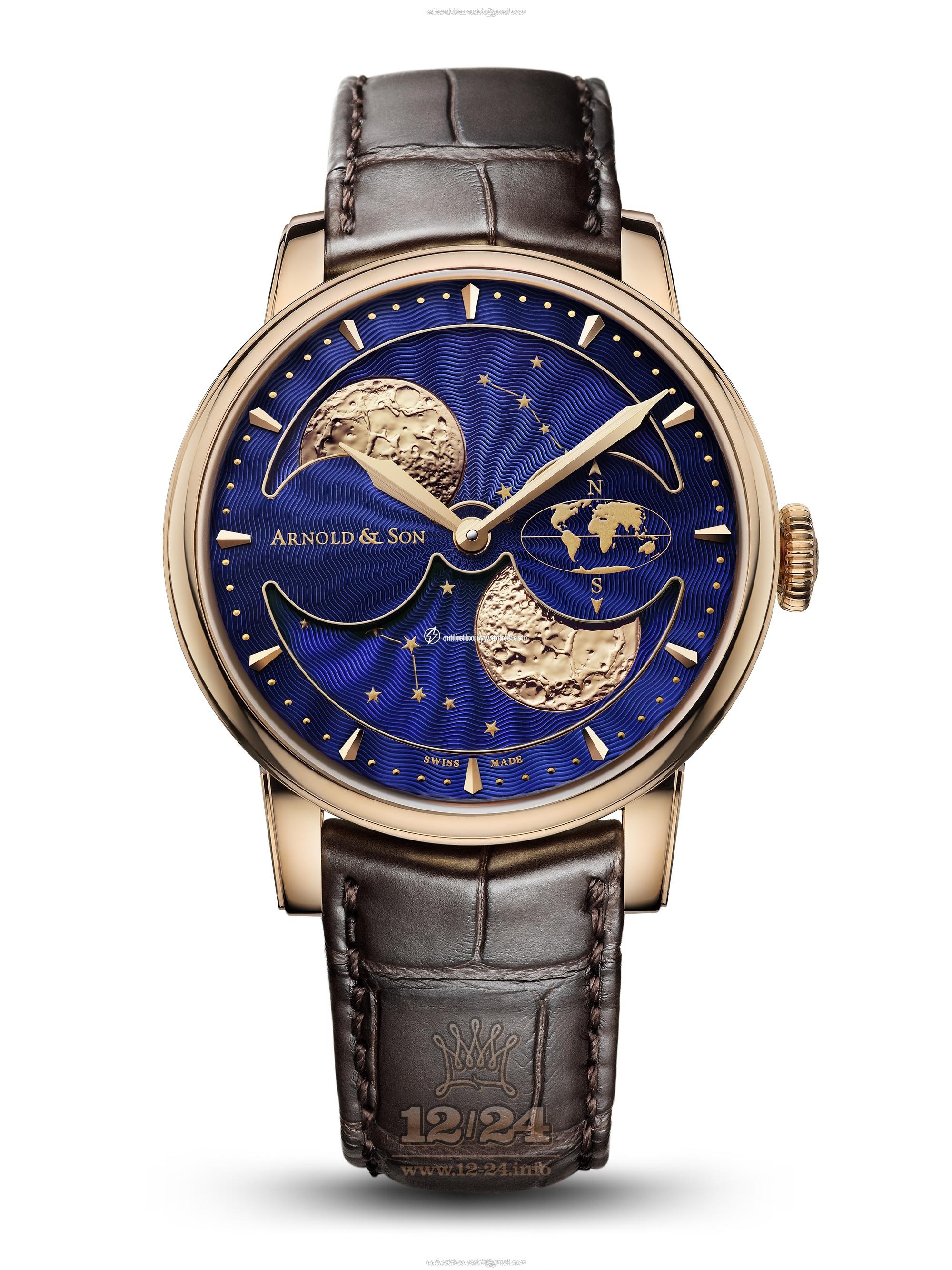 Arnold Son Royal Collection Watch 1GLAR.U03A.C122A Red gold Case Dark blue Dial