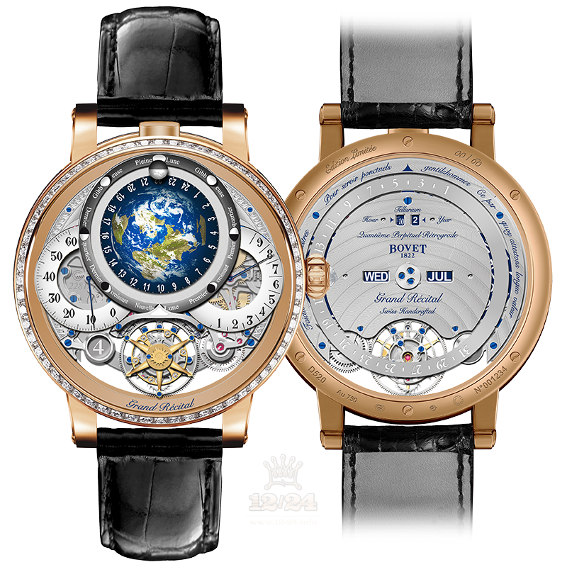 Bovet Dimier Watch R20N001-SD1 46 mm Pink gold Case