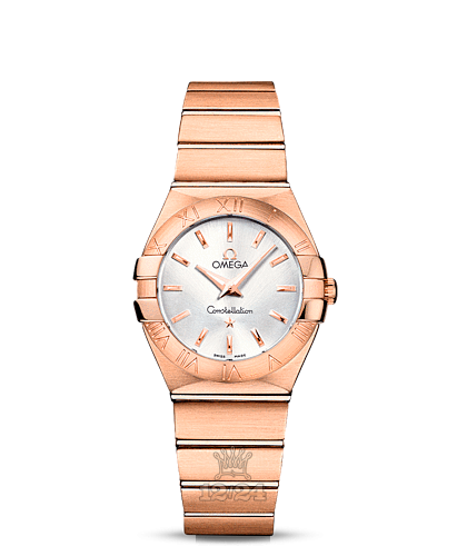Omega Constellation Watch 123.50.27.60.02.001 27 mm Pink gold Case Silver Dial