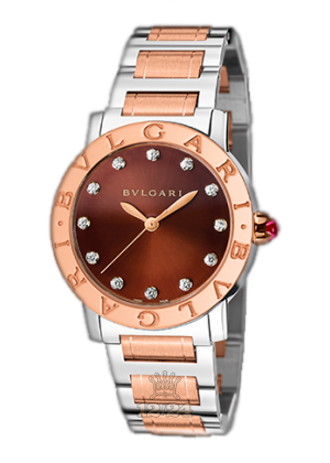 Bvlgari Bvlgari Bvlgari Watch 102157 BBL33C11SPG/12 33 mm Steel / Pink gold Case Brown (chocolate) Dial