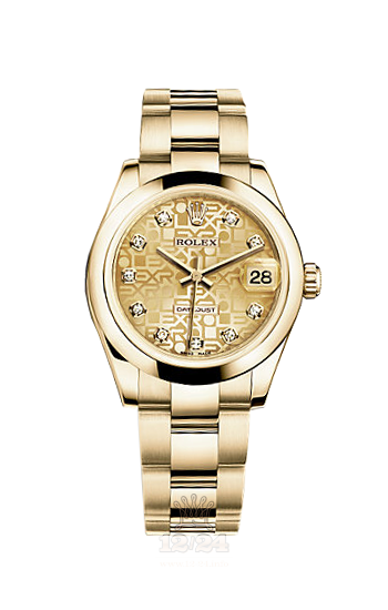 Rolex Datejust Watch 178248-0070 31 mm Yellow gold Case Golden Dial