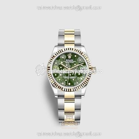 Rolex Datejust Watch 278273-0031 31 mm Stainless steel Yellow gold Case Green Dial