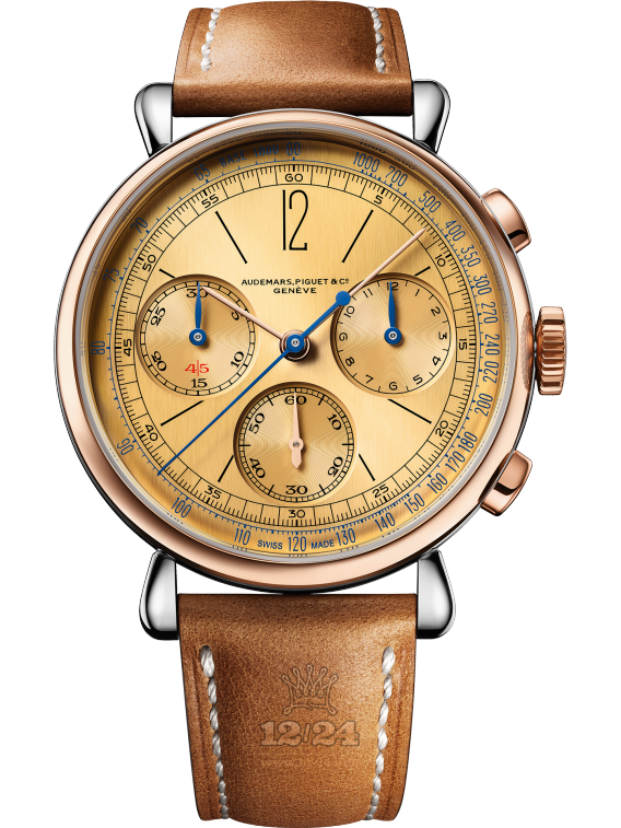 Audemars Piguet Re Master 01 Watch 26595SR.OO.A032VE.01 40 mm Stainless steel Pink gold Case Golden Dial