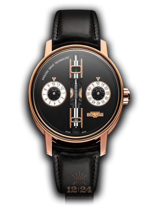 Dewitt Academia Watch AC.ED.001 42 mm Pink gold Case Black Dial