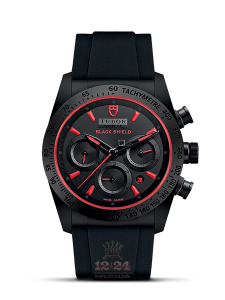 Tudor Fastrider Black Shield Watch M42000CR-0001 42 mm Ceramics Case Black Dial