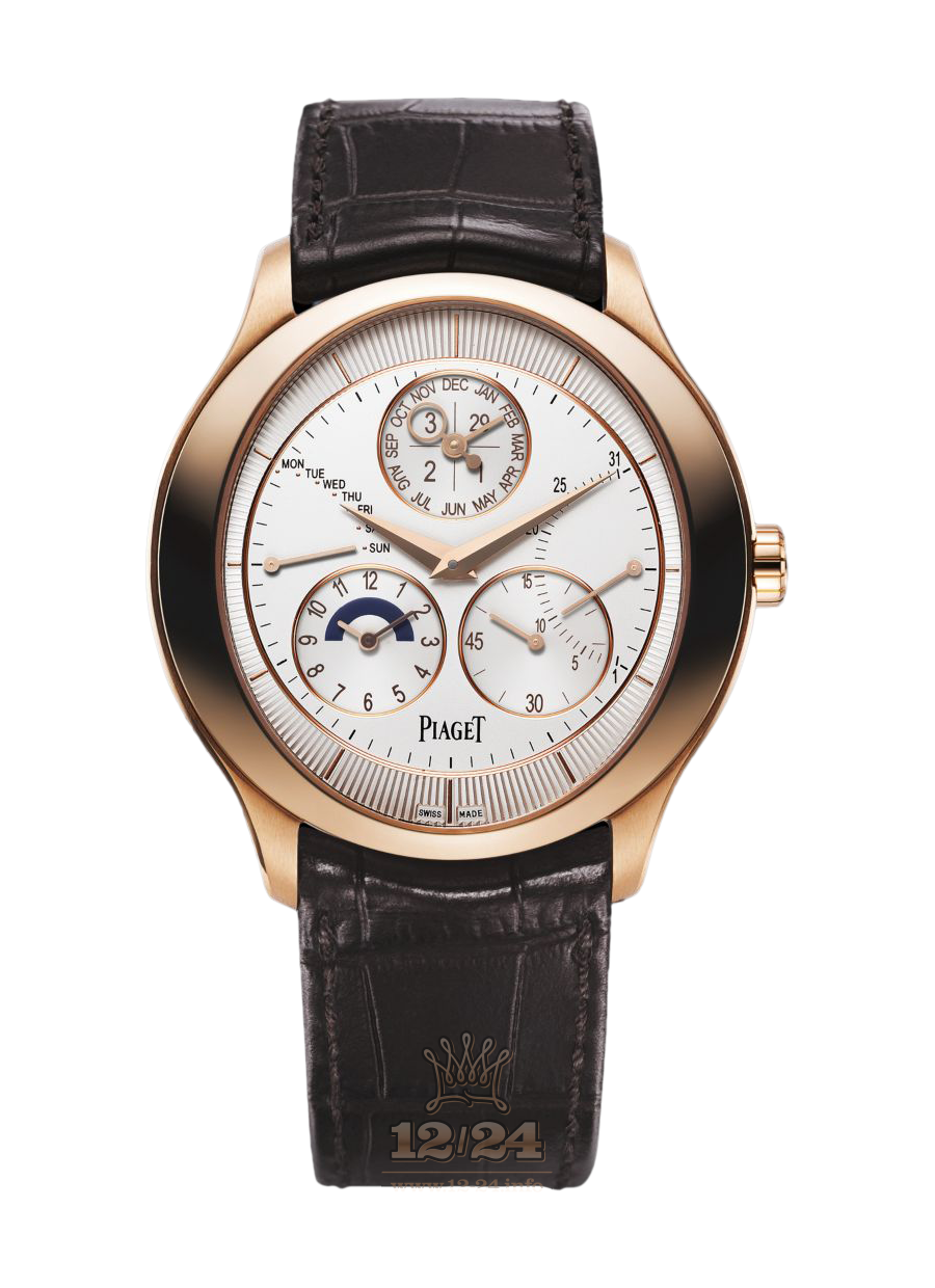 Piaget Black Tie Watch G0A40018 43 mm Pink gold Case Silver Dial