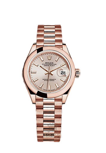 Rolex Datejust Watch 279165-0001 28 mm Pink gold Case Silver Pink Dial