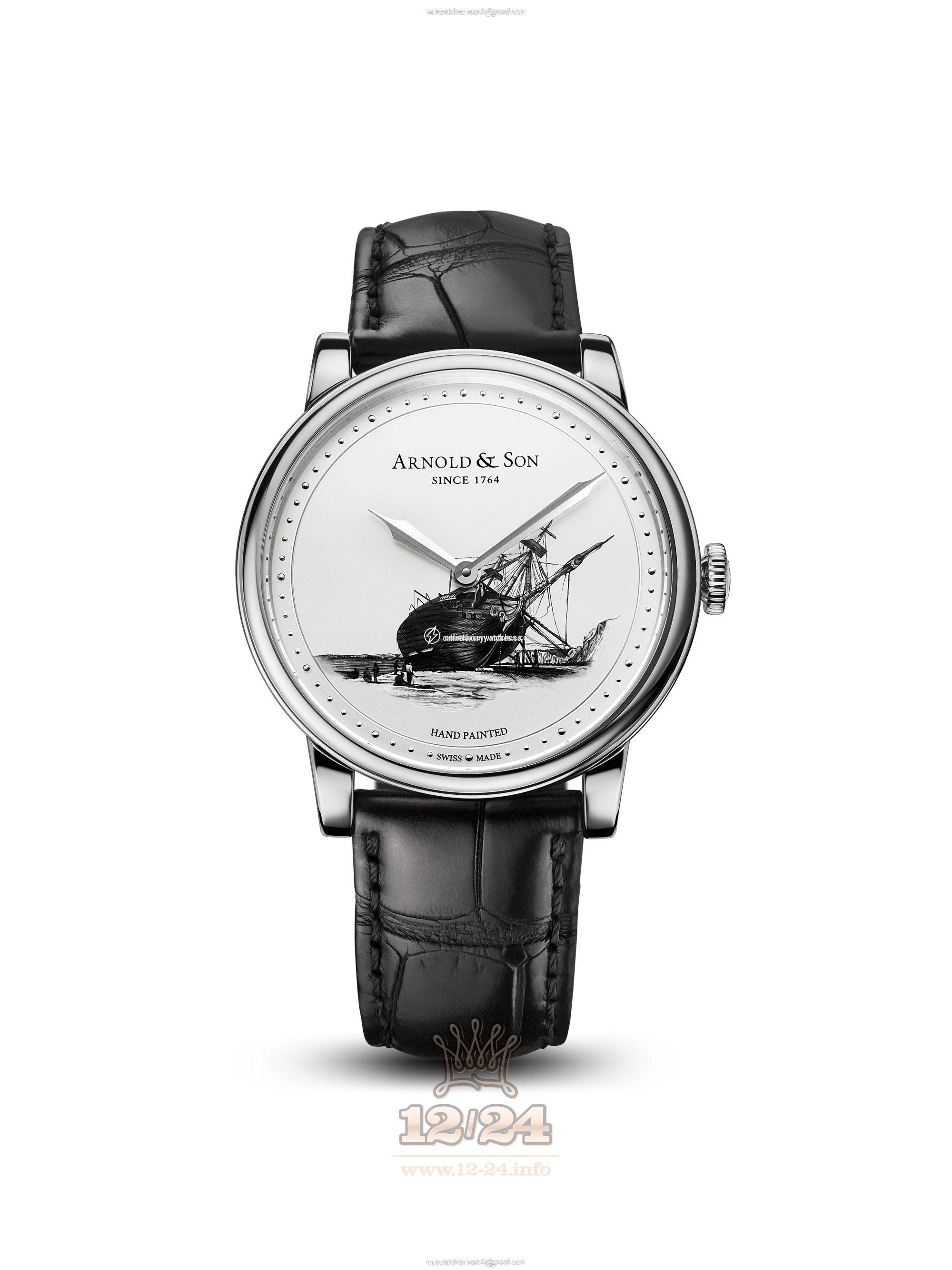 Arnold Son Instrument Collection Watch 1LCAW.S08A.C111W White gold Case White Silver Dial