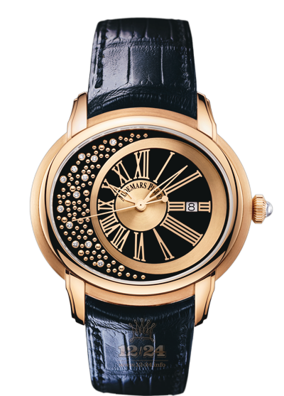 Audemars Piguet Millenary Watch 15331OR.OO.D102CR.01 45 mm Pink gold Case Black Dial