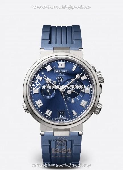 Breguet Marine Watch 5547TI/Y1/5ZU 40 mm Titanium Case Dark blue Dial
