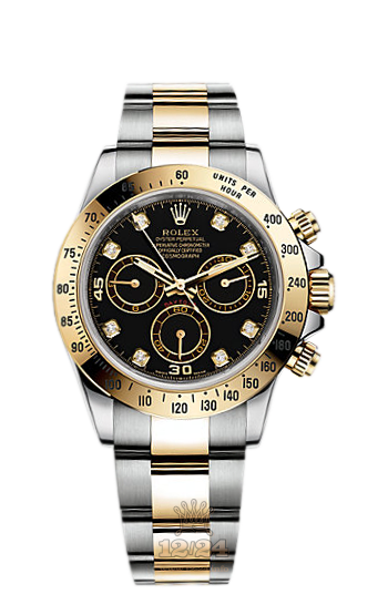 Rolex Cosmograph Daytona Watch 116523-0043 40 mm Steel / Yellow gold Case Black Dial